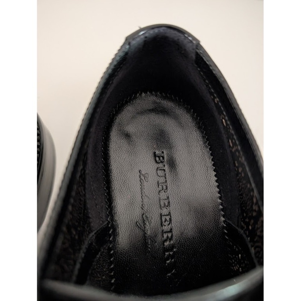 Burberry Gennie Black Leather Wingtip Brogue Oxfords Dress Shoes Women SZ 39 IOB - Picture 11 of 12